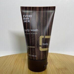 Every Man Jack Body Wash Sandalwood 2 oz Moisturizing Travel Size Skin Care